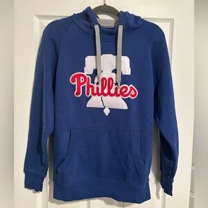 MLB Phillies Antigua hoodie sweatshirt with Liberty Bell design. Men’s Small